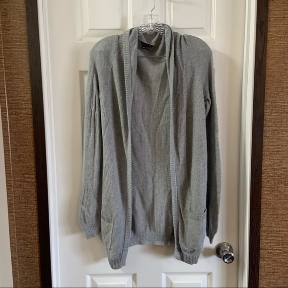 Theory Sweaters - Theory Light Grey Giana Cashcotton Cardigan M